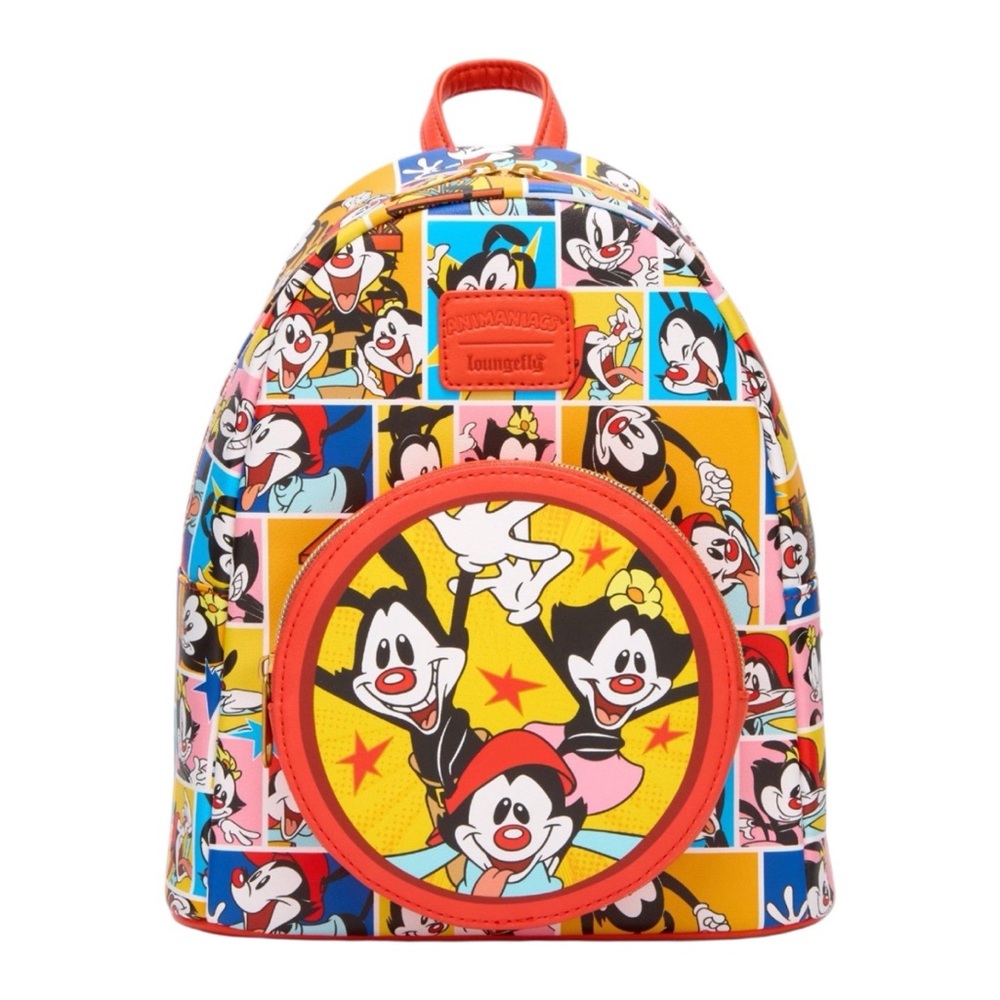 NEW Loungefly Animaniacs Yakko Wakko Dot Character Grid Mini Backpack
